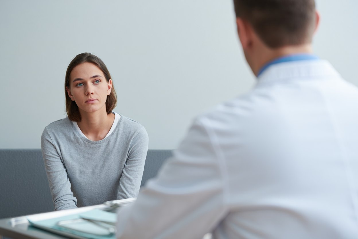 Девушка на консультации у врача